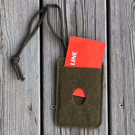 Hook & Loop Card Holder Green