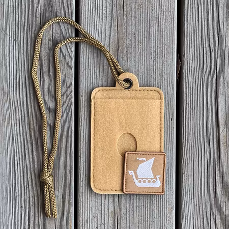 Hook & Loop Card Holder Tan