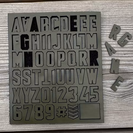 DIY Alphabet & Number Hook Patch Set – Green
