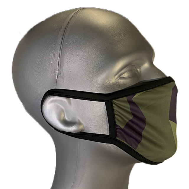 M90 Face Mask mounted on a manequin seen from the right side