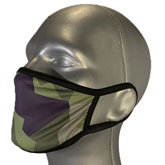 M90 Face Mask mounted on a manequin seen from the left side