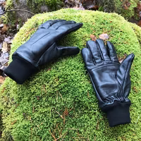 Officer Black Leather Glove