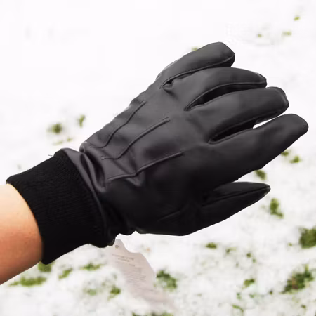 Officer Black Leather Glove