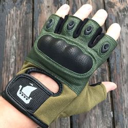 Short Finger Tactical Glove Green