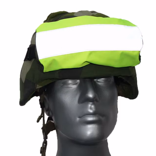 Reflective and high visibility shown while wearing a Goggle Cover M90.