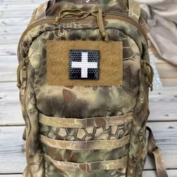 IR MEDIC Reflective Black & White Hook Patch