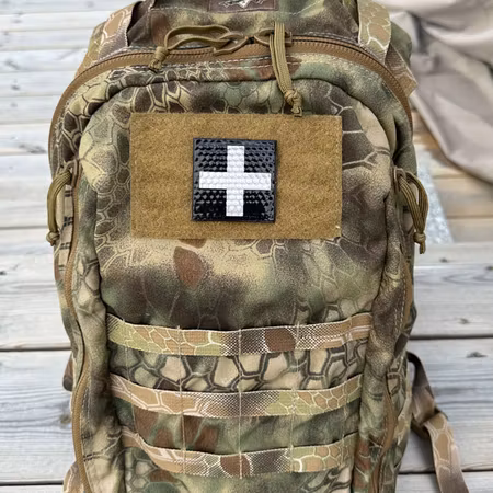 IR MEDIC Reflective Black & White Hook Patch