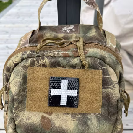 IR MEDIC Reflective Black & White Hook Patch