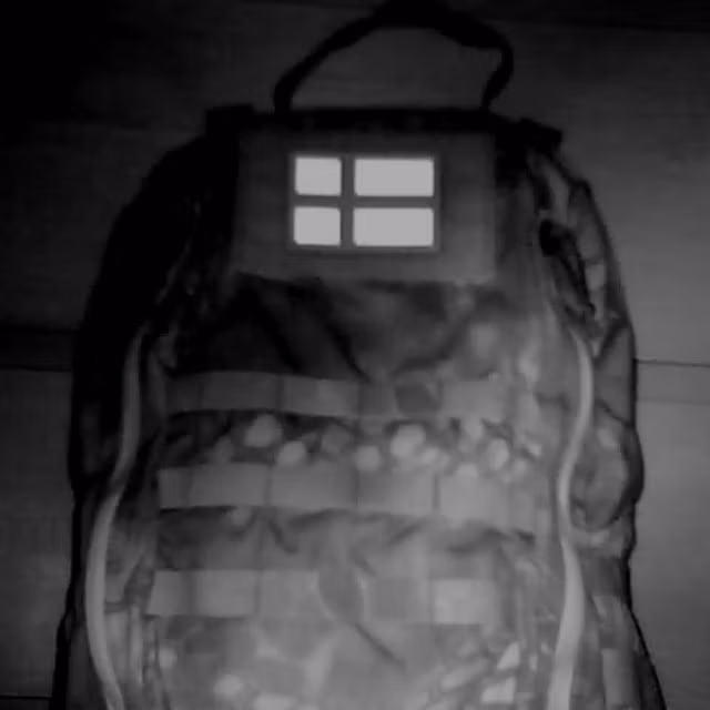 IR Sweden Flag Cut-Out Hook Patch viewed through an infrared camera