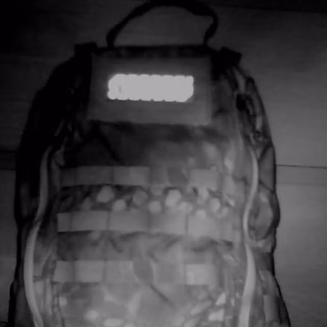 IR Warning Cut-Out Patch viewed through an infrared camera
