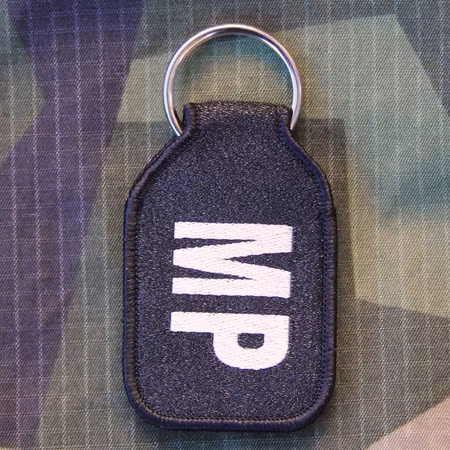 Military Police Keyring - Black/White