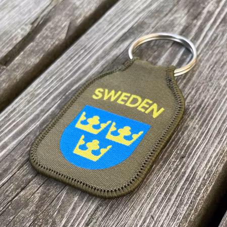 SWEDEN Keyring Green