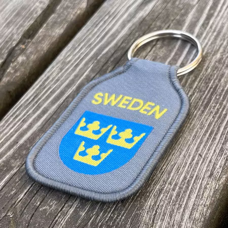 SWEDEN Keyring Grey