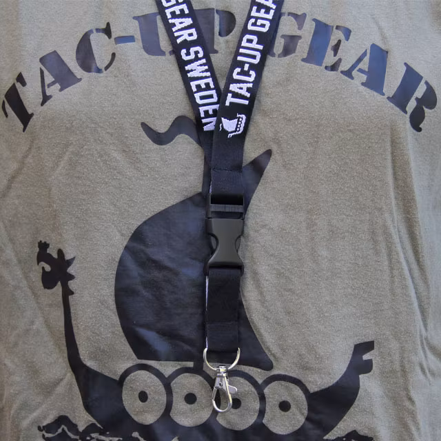 End part of a Lanyard Black/White.