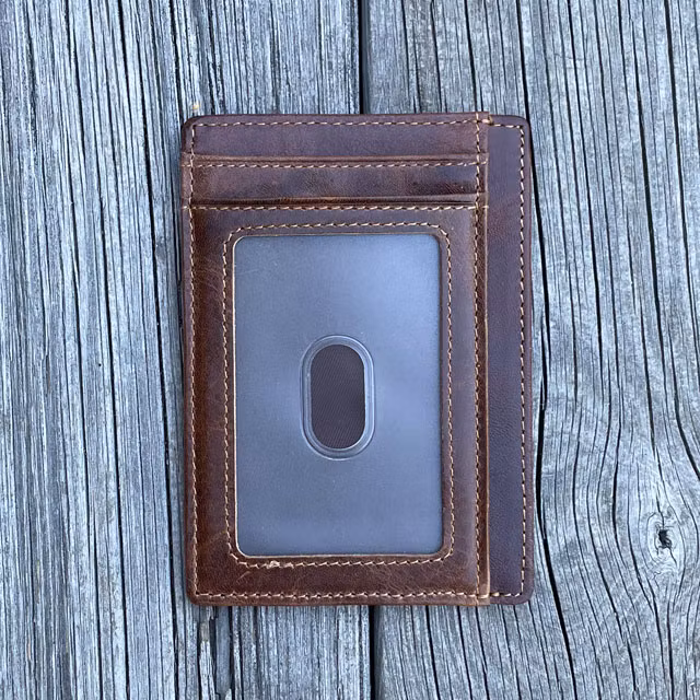 Minimalistisk Plånbok Brun Läder from TAC-UP GEAR without card