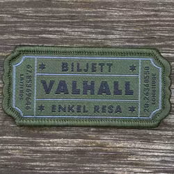 Biljett Valhall Militärgrön