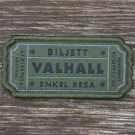 Biljett Valhall Militärgrön