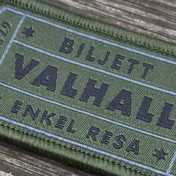 Biljett Valhall Militärgrön