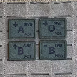Blood Type Hook Patch Dark Green