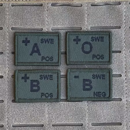 Blood Type Hook Patch - Forest Green