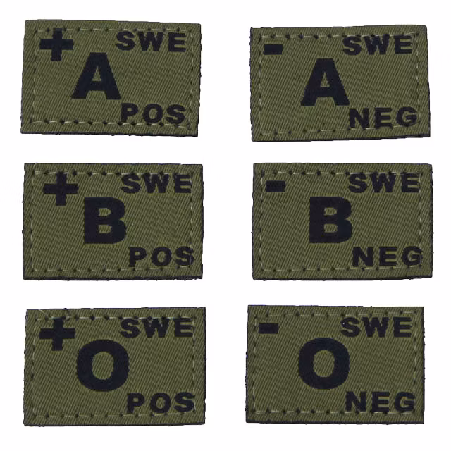 Blood Type Hook Patch Green