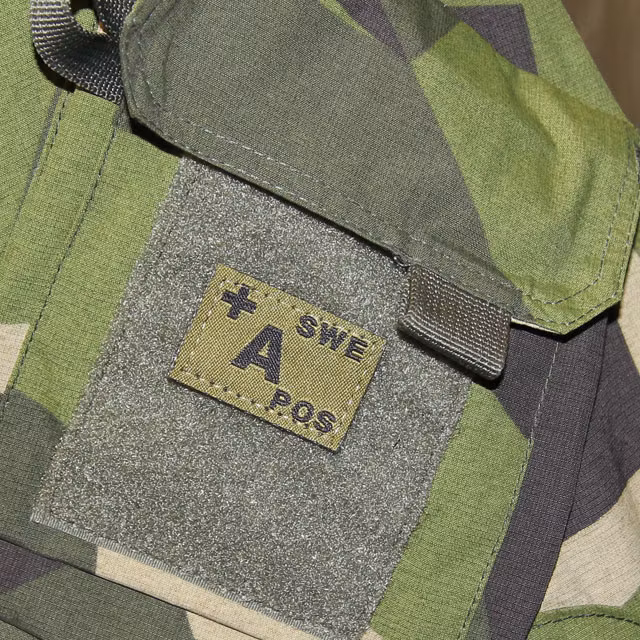 A+ Bloodtype Hook Patch Green.