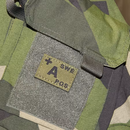 Blood Type Hook Patch - Olive Green
