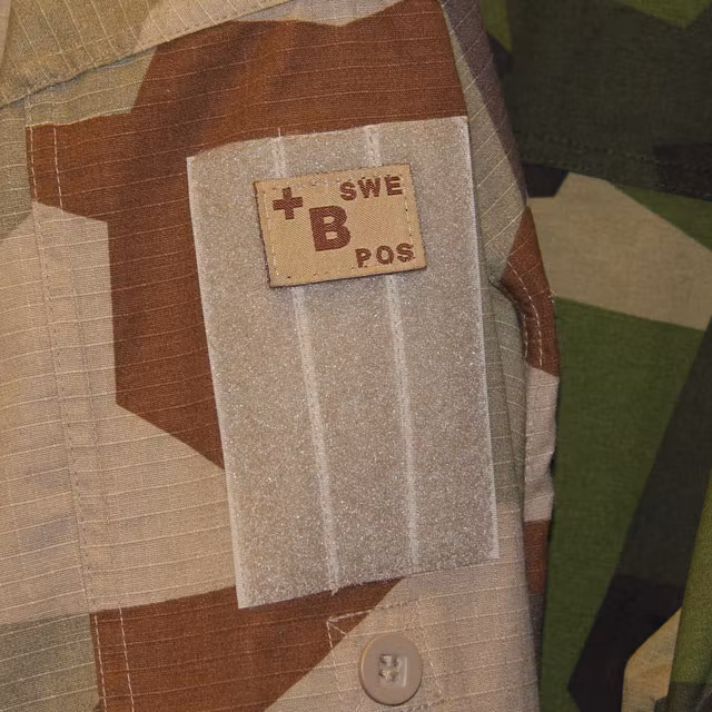 B+ Bloodtype Hook Patch Desert Tan.