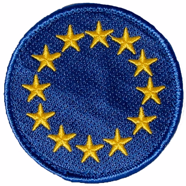 EU Blue Embroidered Patch.