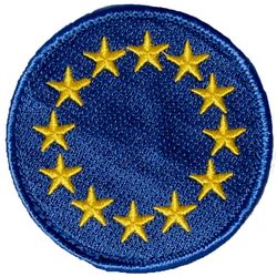 EU Blue Embroidered Patch