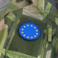 EU Round Blue Hook Patch