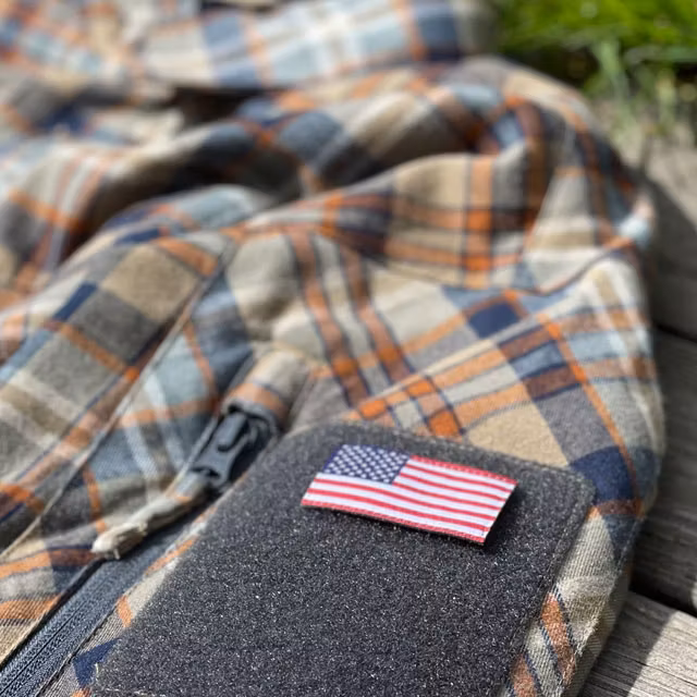 American Flag Hook Patch Small