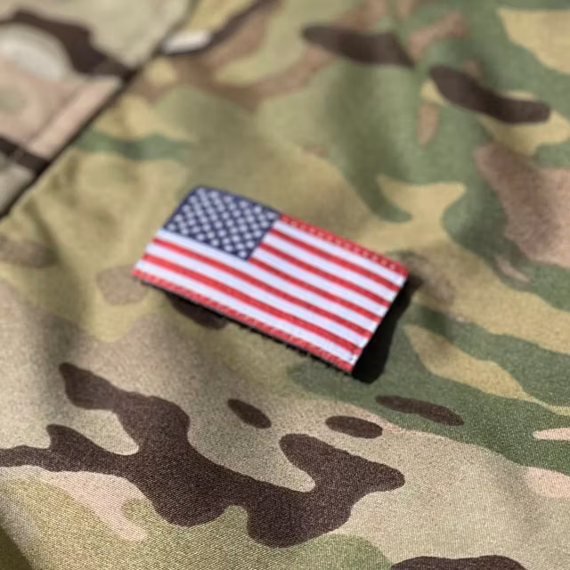 American Flag Hook Patch Small