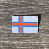 Faroese Flag Hook Patch Small