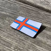 Faroese Flag Hook Patch Small