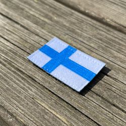Finland Flag Hook Patch Small