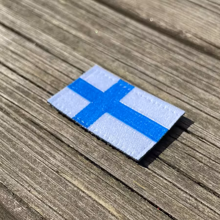 Finland Flag Hook Patch Small