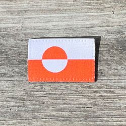 Greenland Flag Hook Patch Small