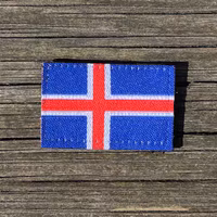 Iceland Flag Hook Patch Small