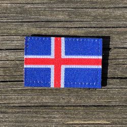 Iceland Flag Hook Patch Small