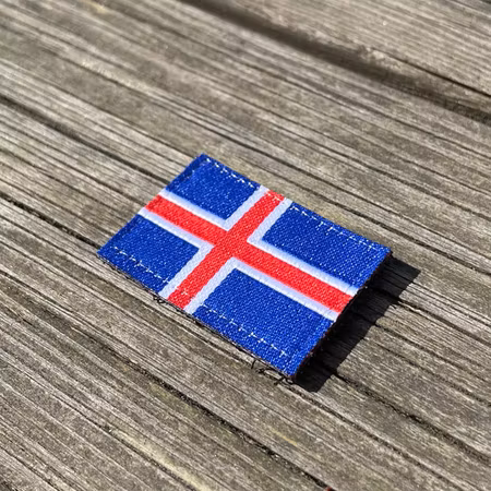Iceland Flag Hook Patch Small