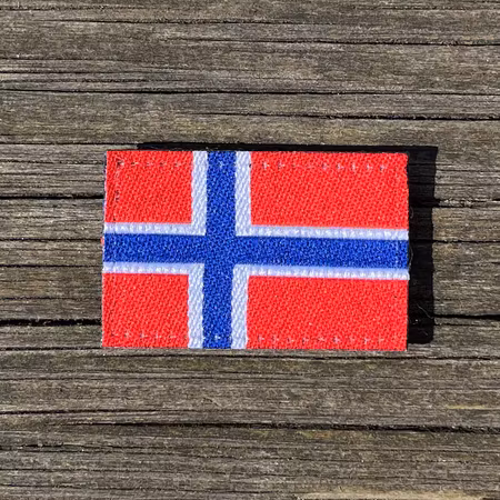 Norway Flag Hook Patch Small
