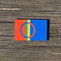 Sámi Flag Hook Patch Small