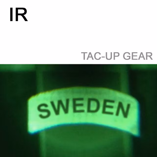 Text Sweden is showing through IR device.