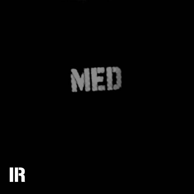 A IR - MED Black-Green Reversible Glow Hook Patch seen through IR Camera