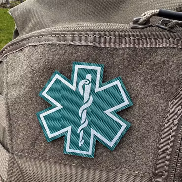 IR MEDIC Star of Life Green Hook Patch