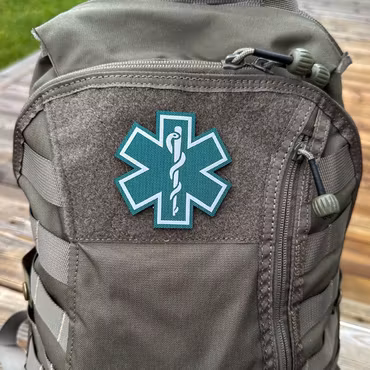 IR MEDIC Star of Life Green Hook Patch