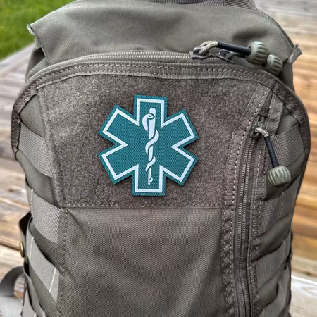IR - MEDIC Star of Life Green Hook Patch