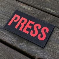 IR - PRESS Red text Hook Patch
