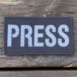 IR - PRESS White text Hook Patch